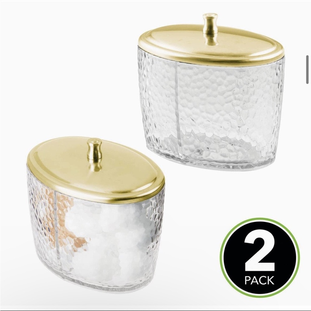 Gold and Clear Glass Canister Set